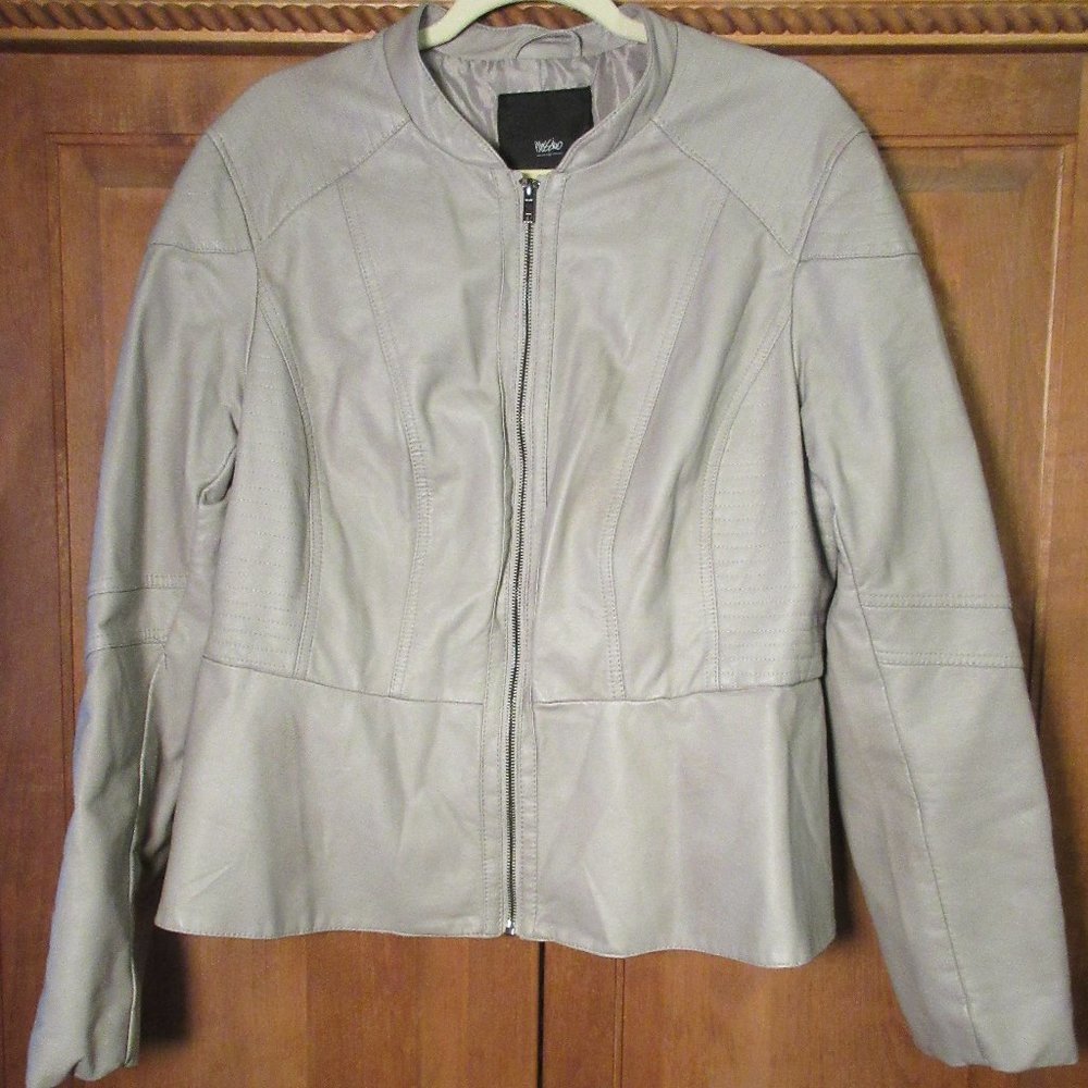 Mossimo Faux Leather Peplum Jacket XXL
